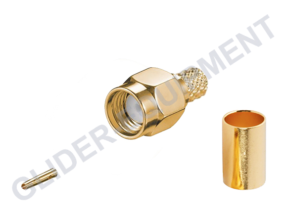 RP-SMA male crimp coax connector Aeroflex 50-5, H155 [CX-6004]